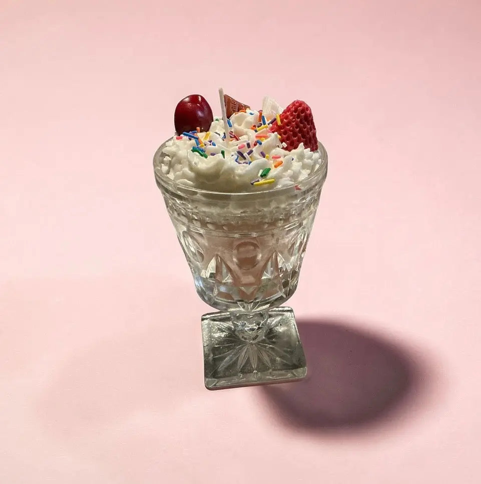 Ice Cream Sundae Candle dessert inspired candle